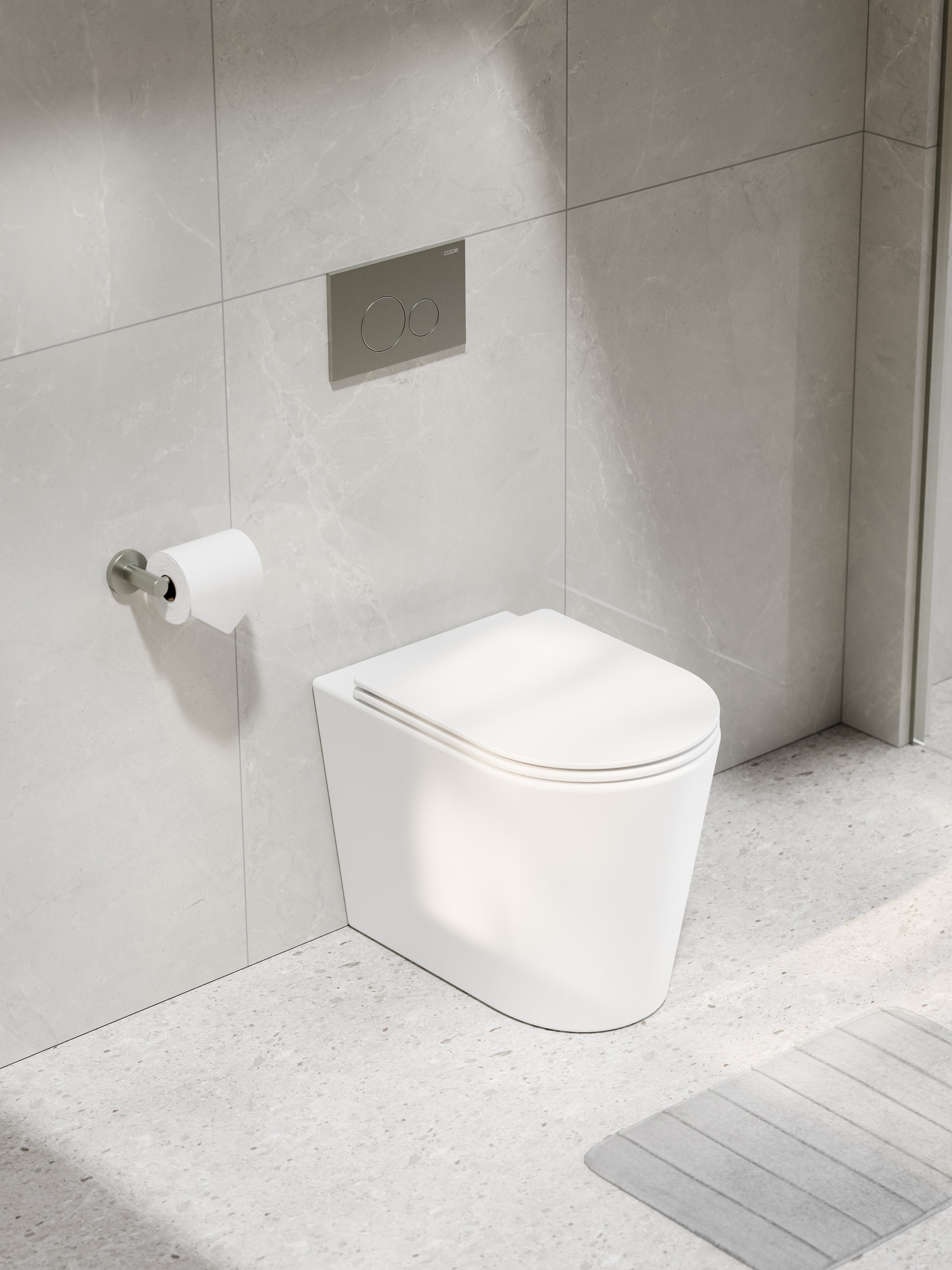 CODE PURE TYPHOON INWALL TOILET SUITE | BRUSHED NICKEL BUTTON