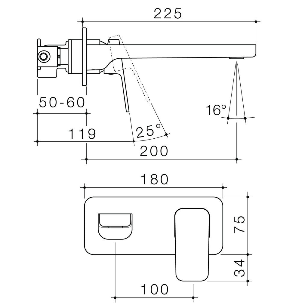 METHVEN-WAIPORI-MK2-WALL-BASIN-BATH-MIXER-TECHNICAL-SPECS