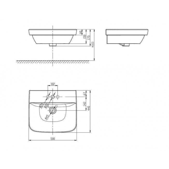 American-standard-cygnet-inset-basin-500-spec-sheet