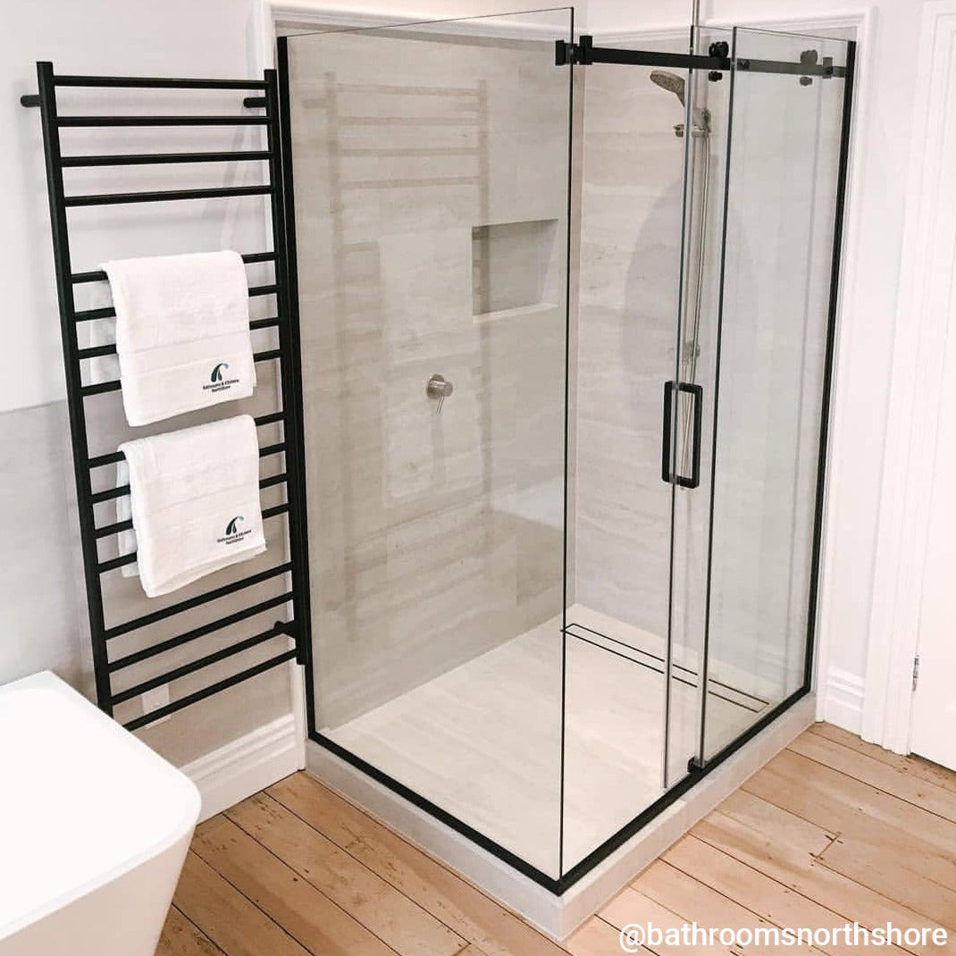 CODE ROUND HEATED TOWEL LADDER 1600X600MM - 2 COLOURS