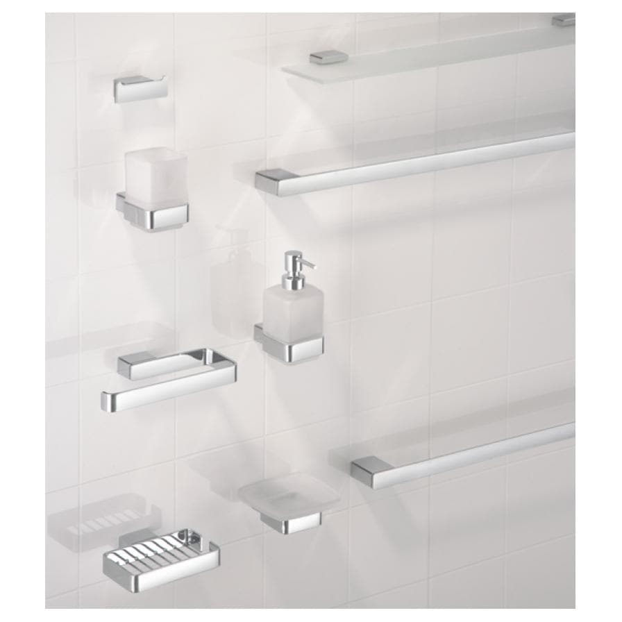 HEIRLOOM STUDIO 1 GLASS SHELF CHROME