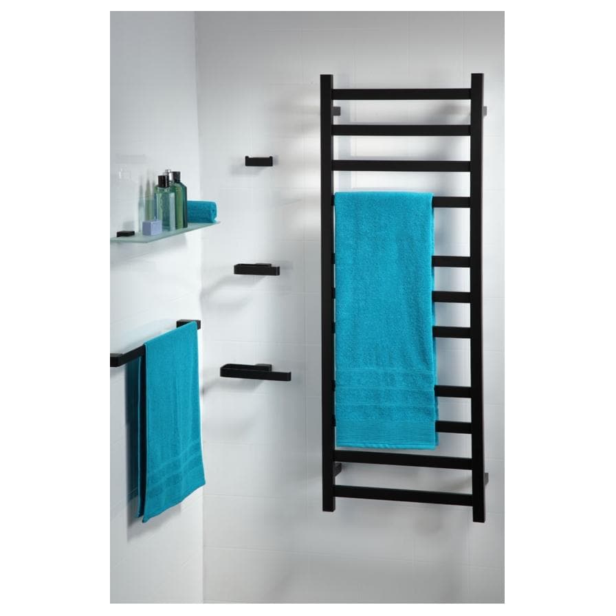 HEIRLOOM STUDIO 1 NOIR HEATED TOWEL LADDER 1220X600MM BLACK