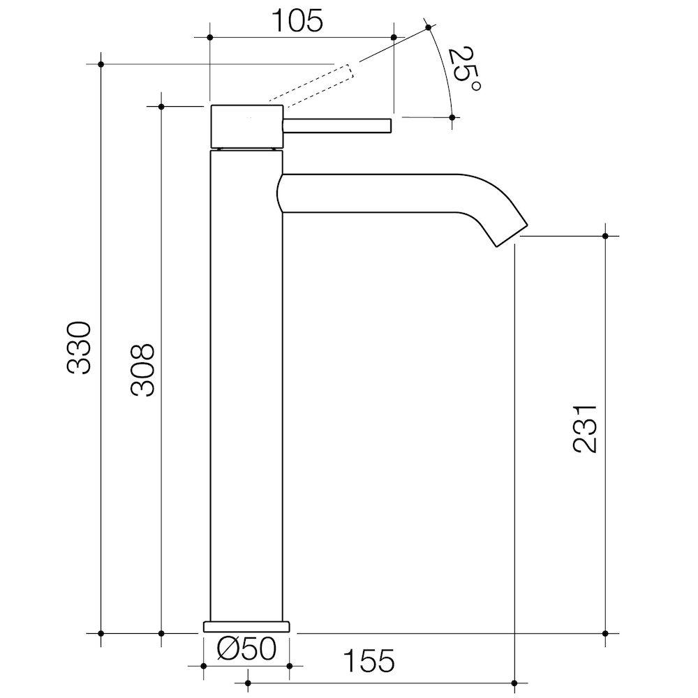 caroma-liano-tower-basin-mixer-spec-sheet