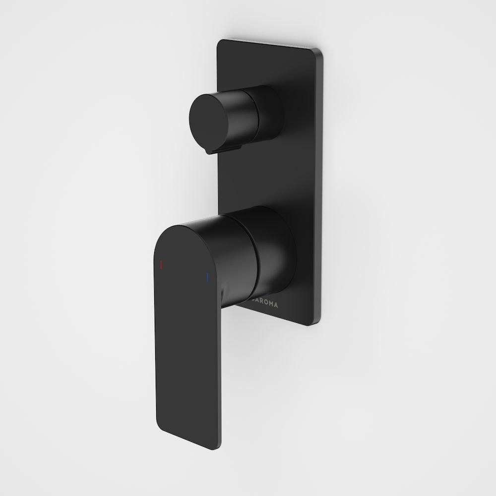 caroma-urbane-shower-bath-diverter-mixer-round-or-square-matte-black