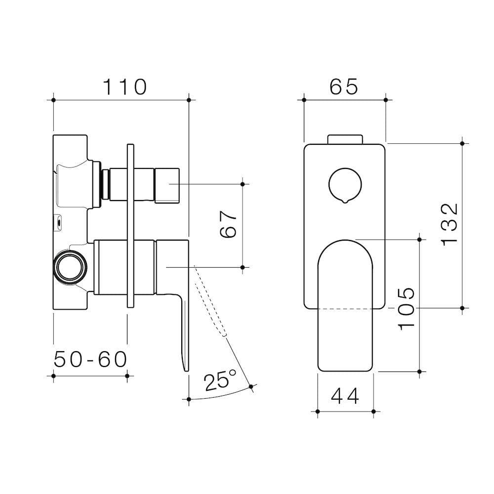 caroma-urbane-shower-bath-diverter-mixer-round-or-square-spec-sheet