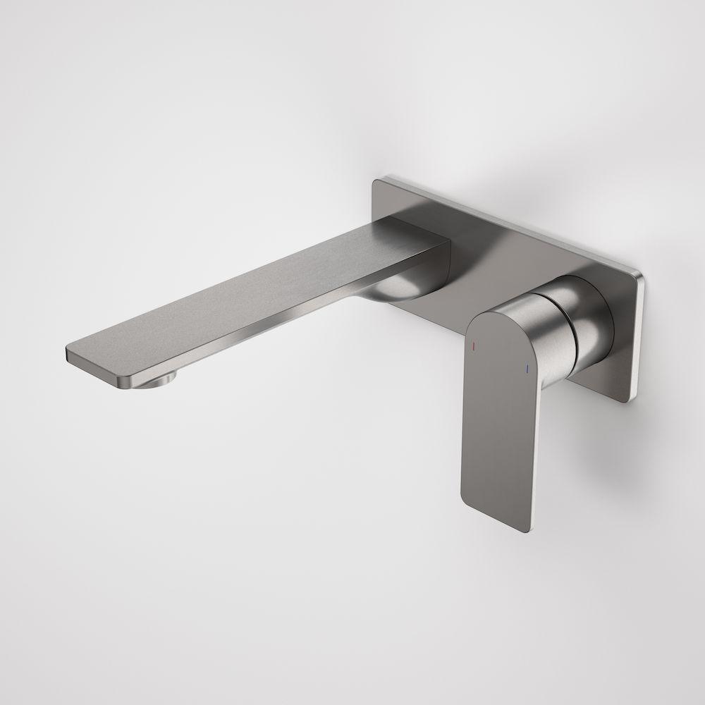 caroma-urbane-180-wall-and-basin-mixer-square-gunmetal