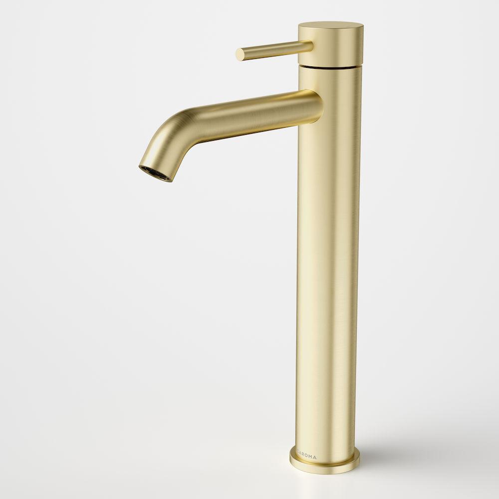 caroma-liano-tower-basin-mixer-brushed-brass