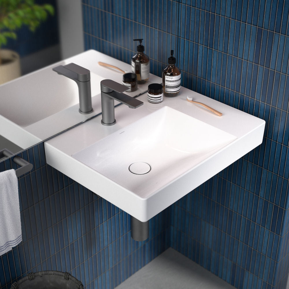 caroma-urbane-bathroom-tap-in-gunmetal-in-bathroom-setting