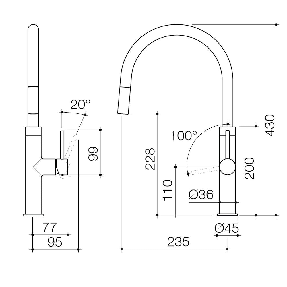 caroma-liano-pull-out-sink-mixer-spec-sheet