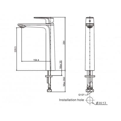 american-standard-signature-extended-basin-mixer-chrome-spec-sheet