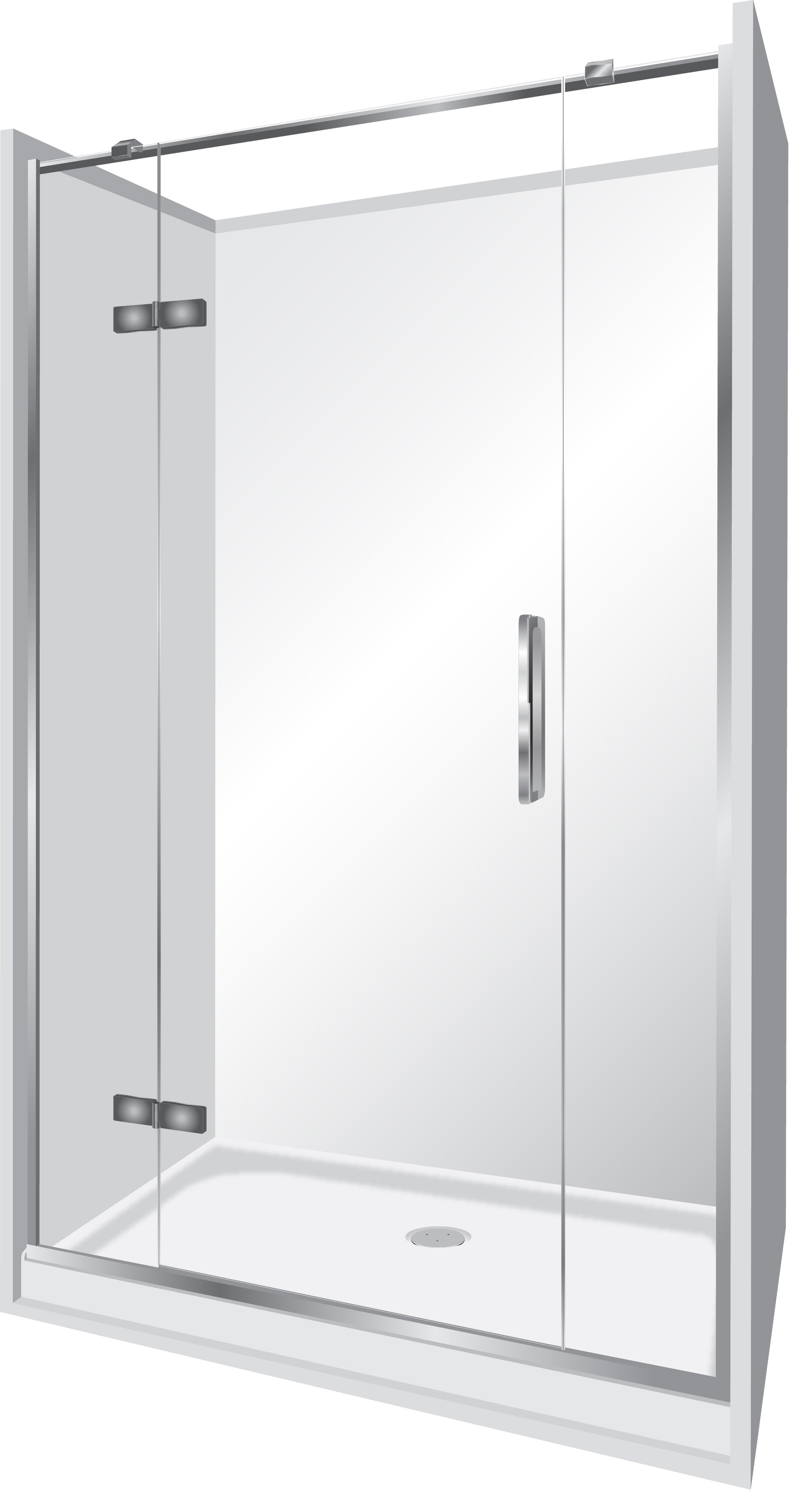 elite-elegance-frameless-acrylic-luxury-swing-door-3-sided-alcove-shower-kits