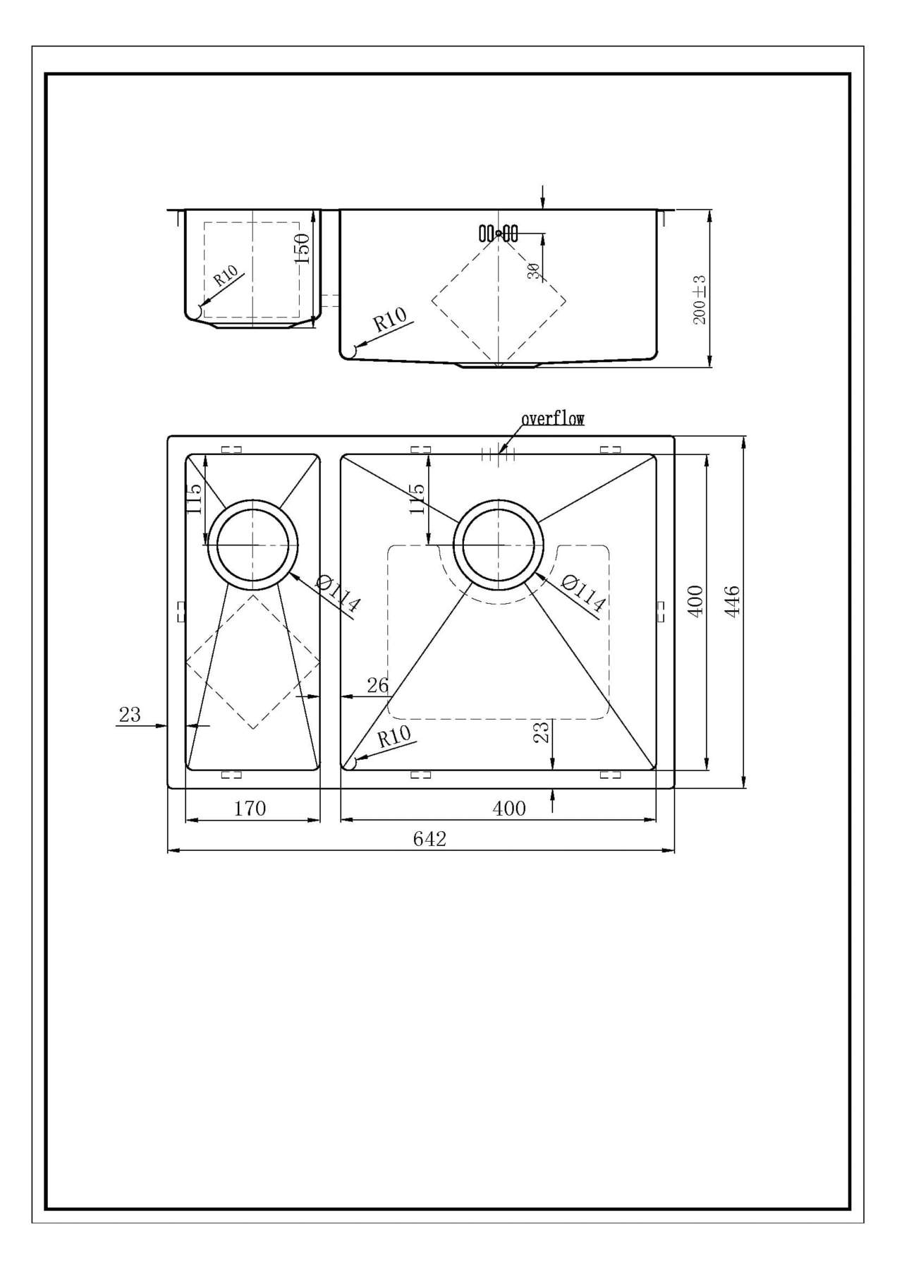 santorini-gunmetal-sink-lisbon-spec-sheet