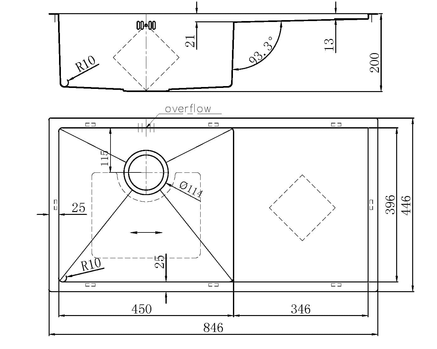 santorini-stainless-steel-sink-viareggio-400-spec-sheet