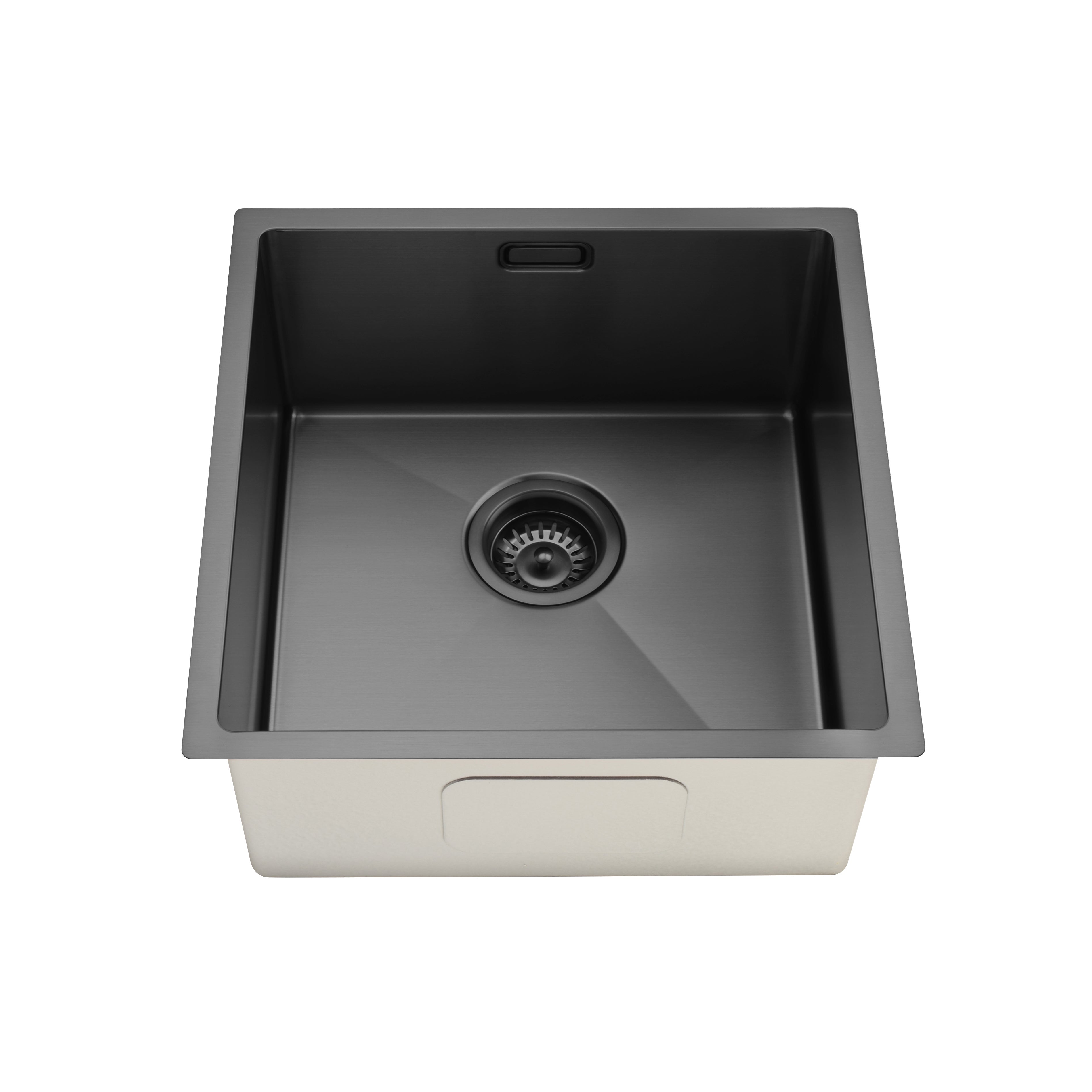 small-stainless-kitchen-sink-matte-black-