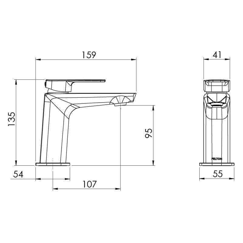 FELTON AXISS II BASIN MIXER