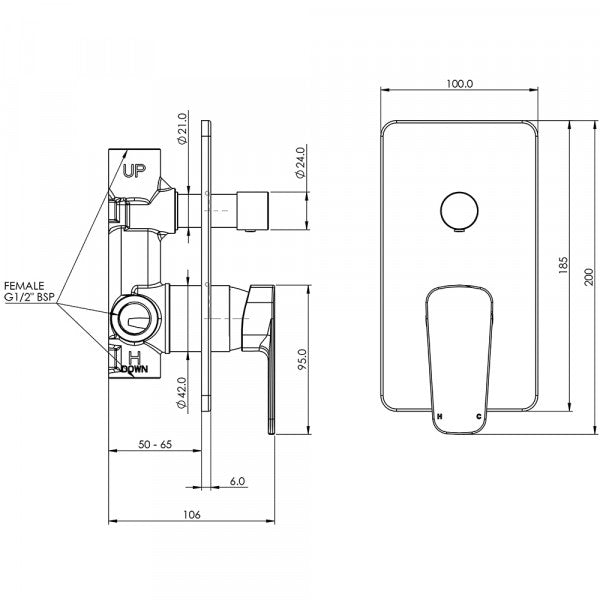 felton-axis-diverter-shower-diverter-mixer-spec-sheet