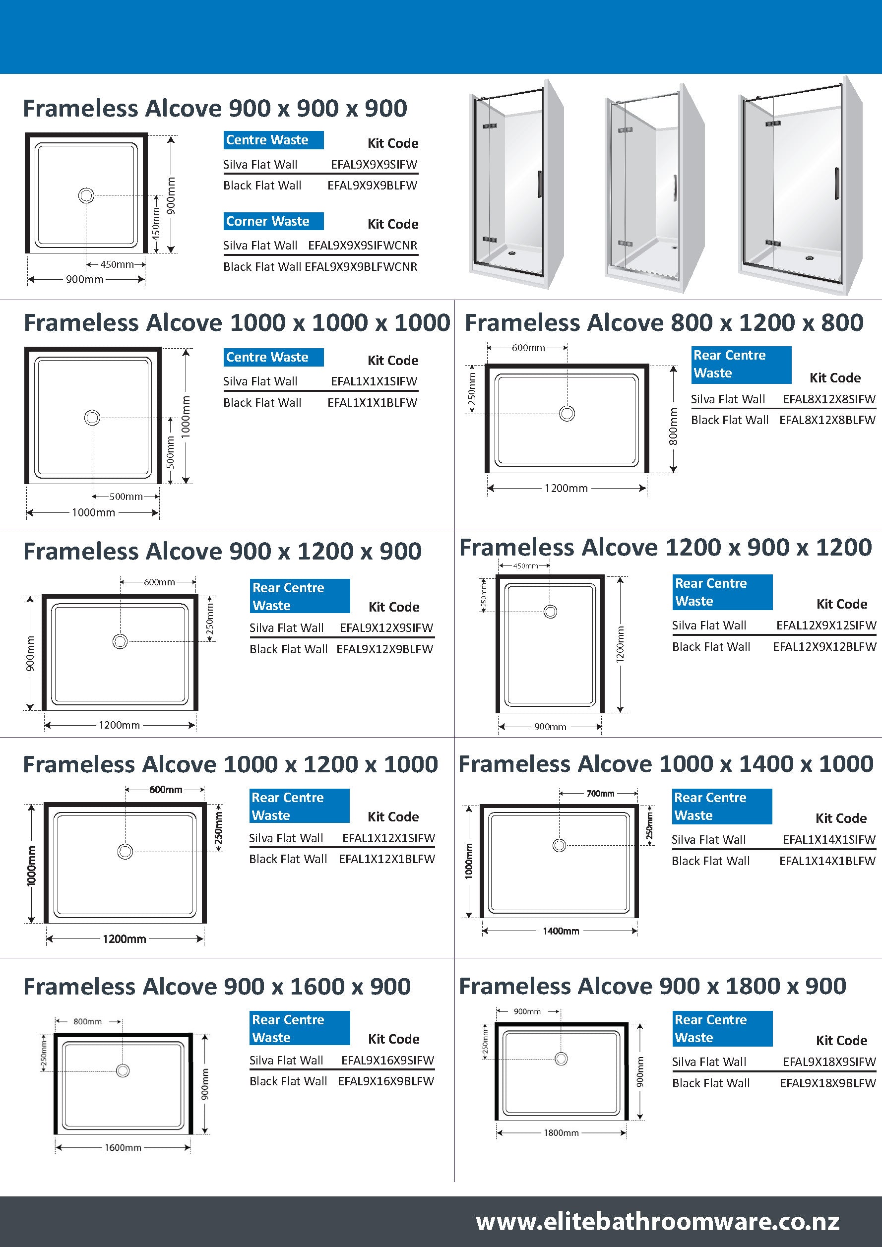 elite-elegance-frameless-acrylic-luxury-swing-3-sided-alcove-shower-kits-spec-sheet