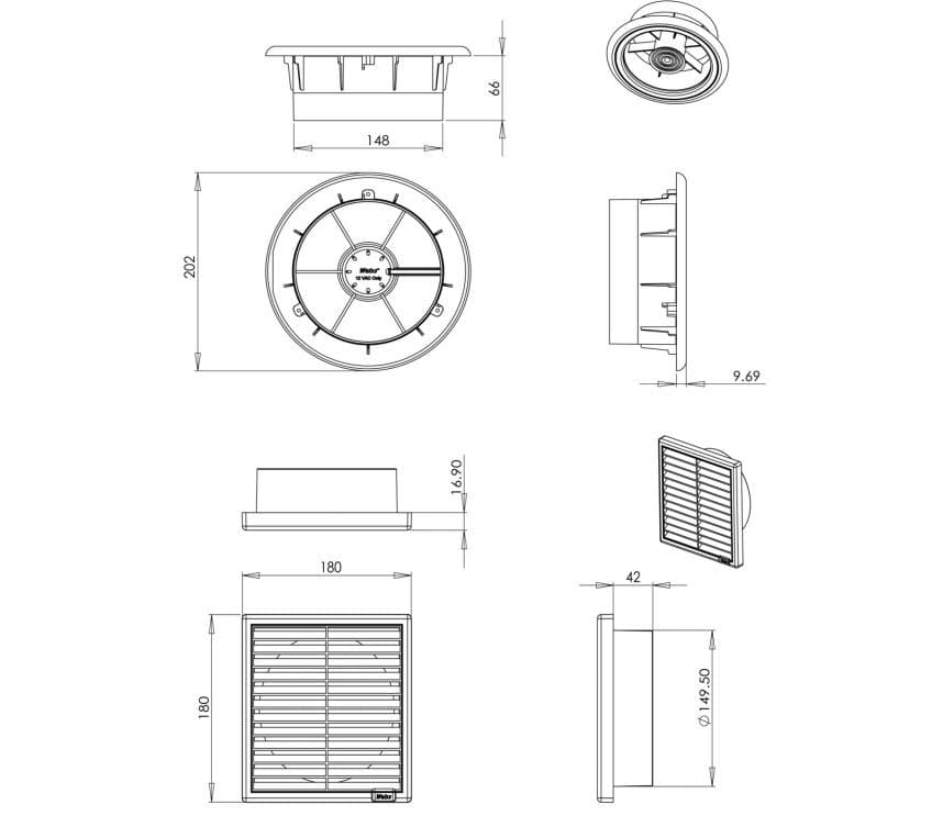 weiss-fv130-celing-extraction-standard-fan-kit-non-led-spec-sheet