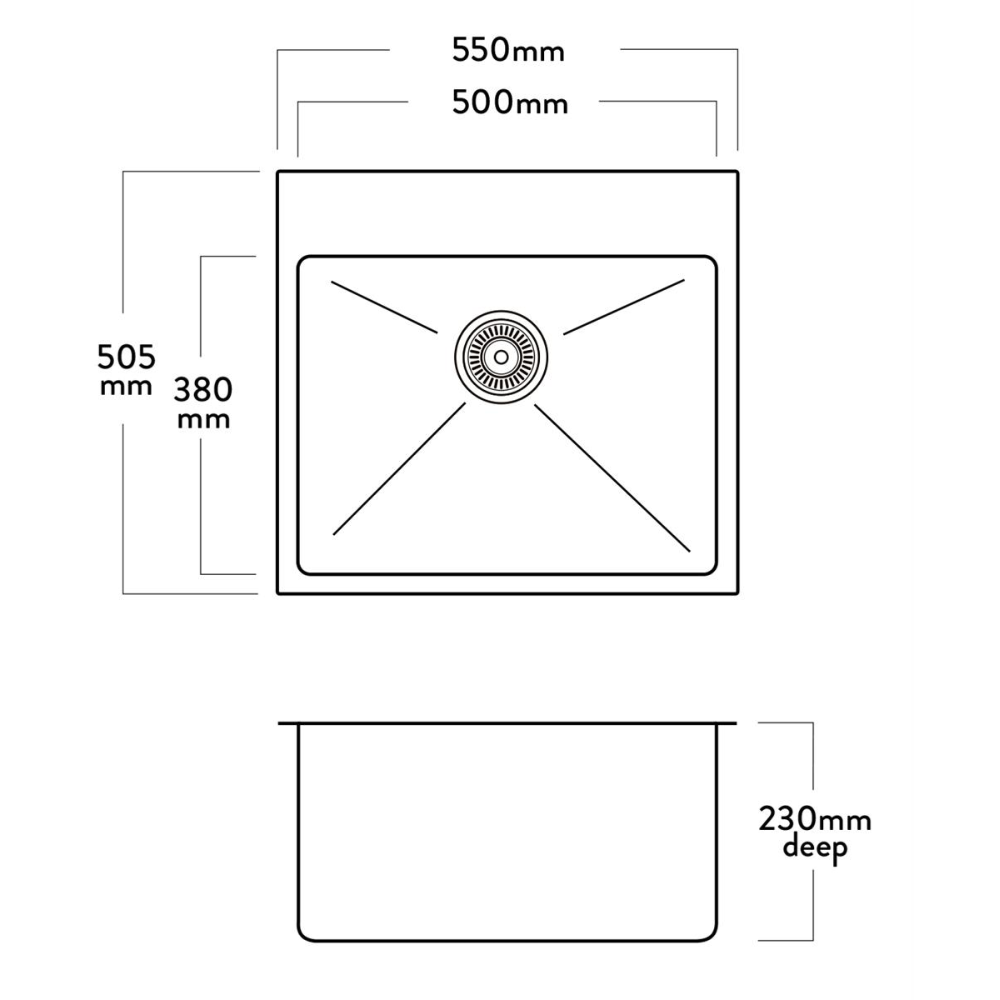 mercer-leamington-single-sink-spec-sheet