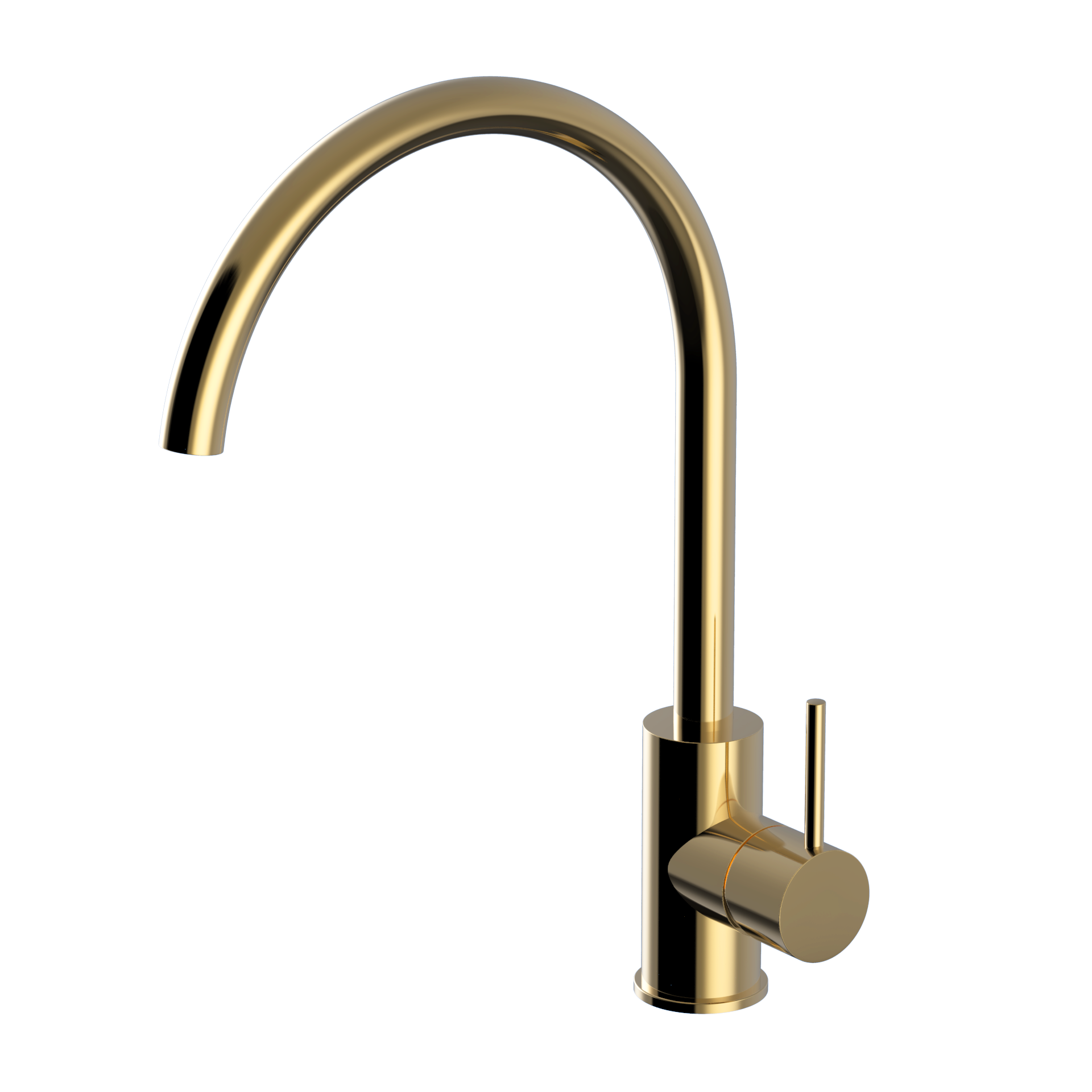 plumb line-buddy-kitchen-mixer-round-spout-brushed-brass