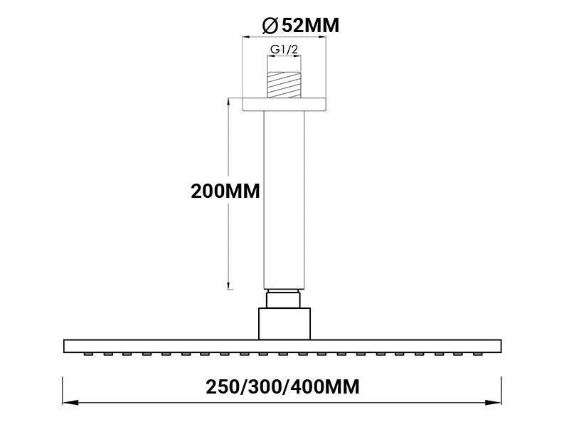 CODE PURE SQUARE RAIN HEADS RANGE