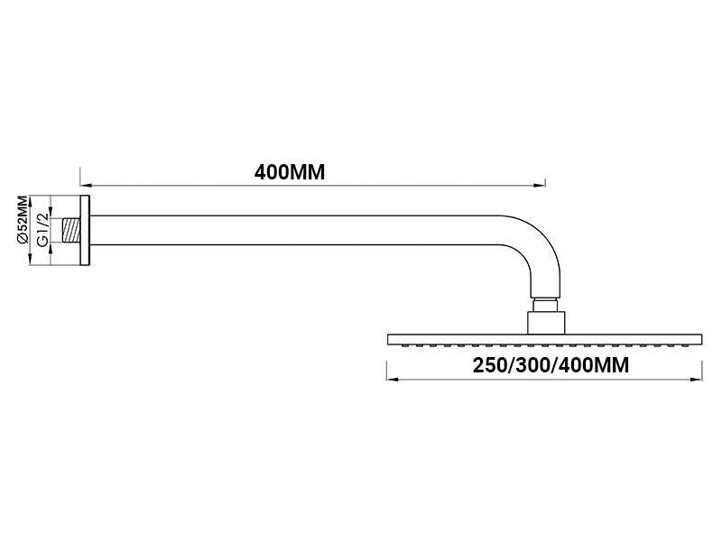 CODE PURE SQUARE RAIN HEADS RANGE
