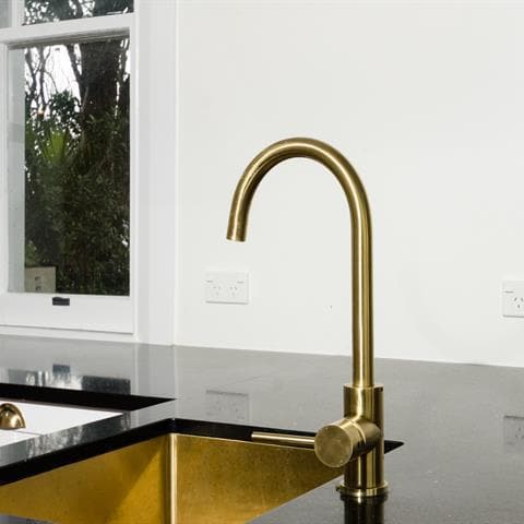 MERCER AURORA AURORA PVD GOOSENECK SINK MIXER  BRASS