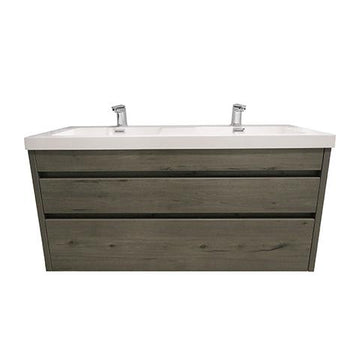 ELITE CUBE 1200 2 DRAWER DOUBLE BASIN WALL HUNG STOCK VANITY & TOP, 4 COLOURS