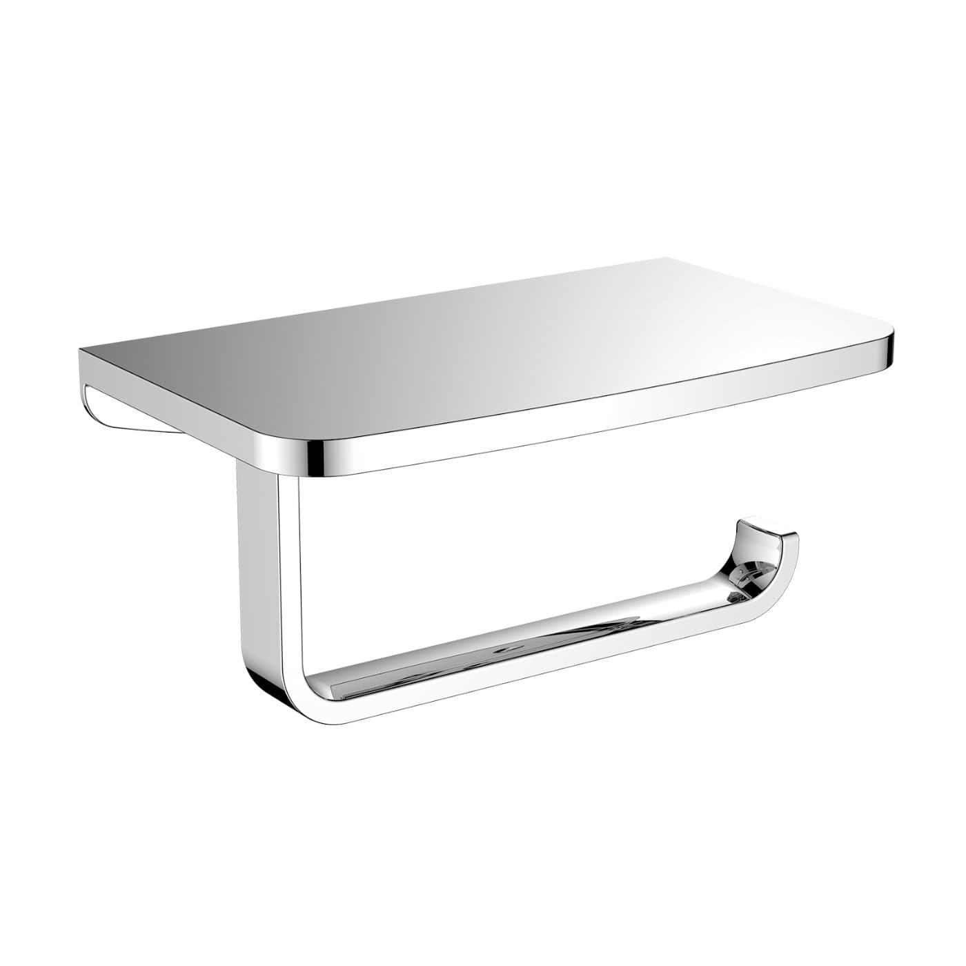 WATERWARE CUBIC TOILET ROLL HOLDER WITH SHELF