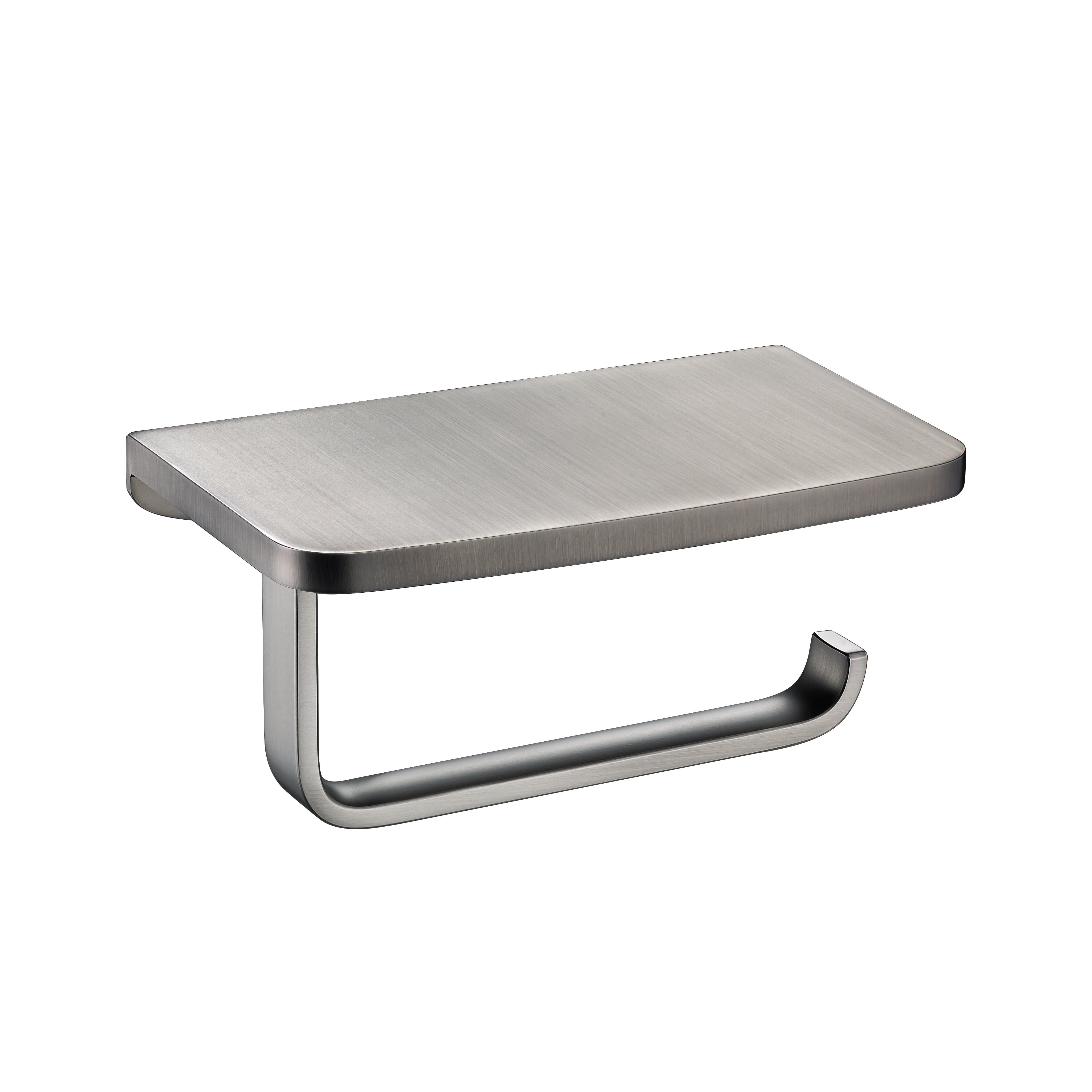 WATERWARE CUBIC TOILET ROLL HOLDER WITH SHELF