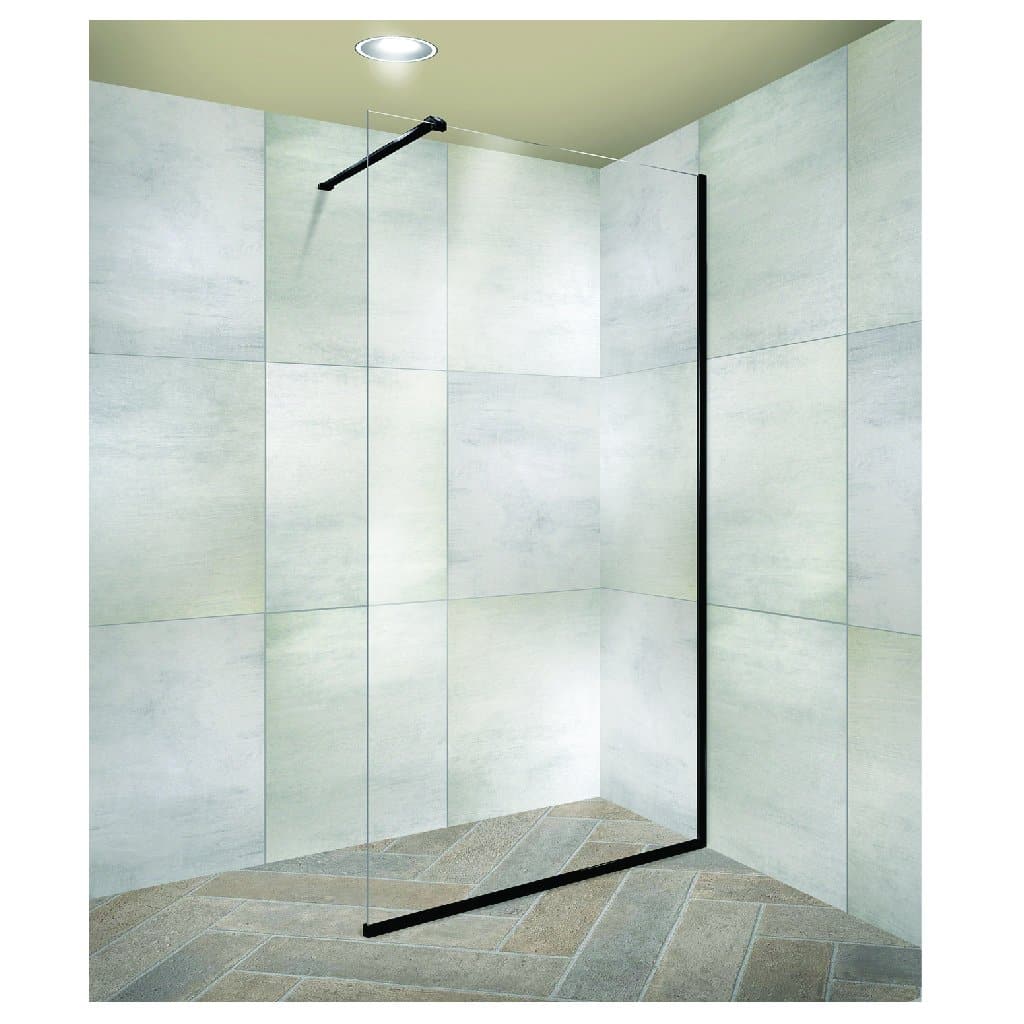 Frameless-glass-Shower-screen-black