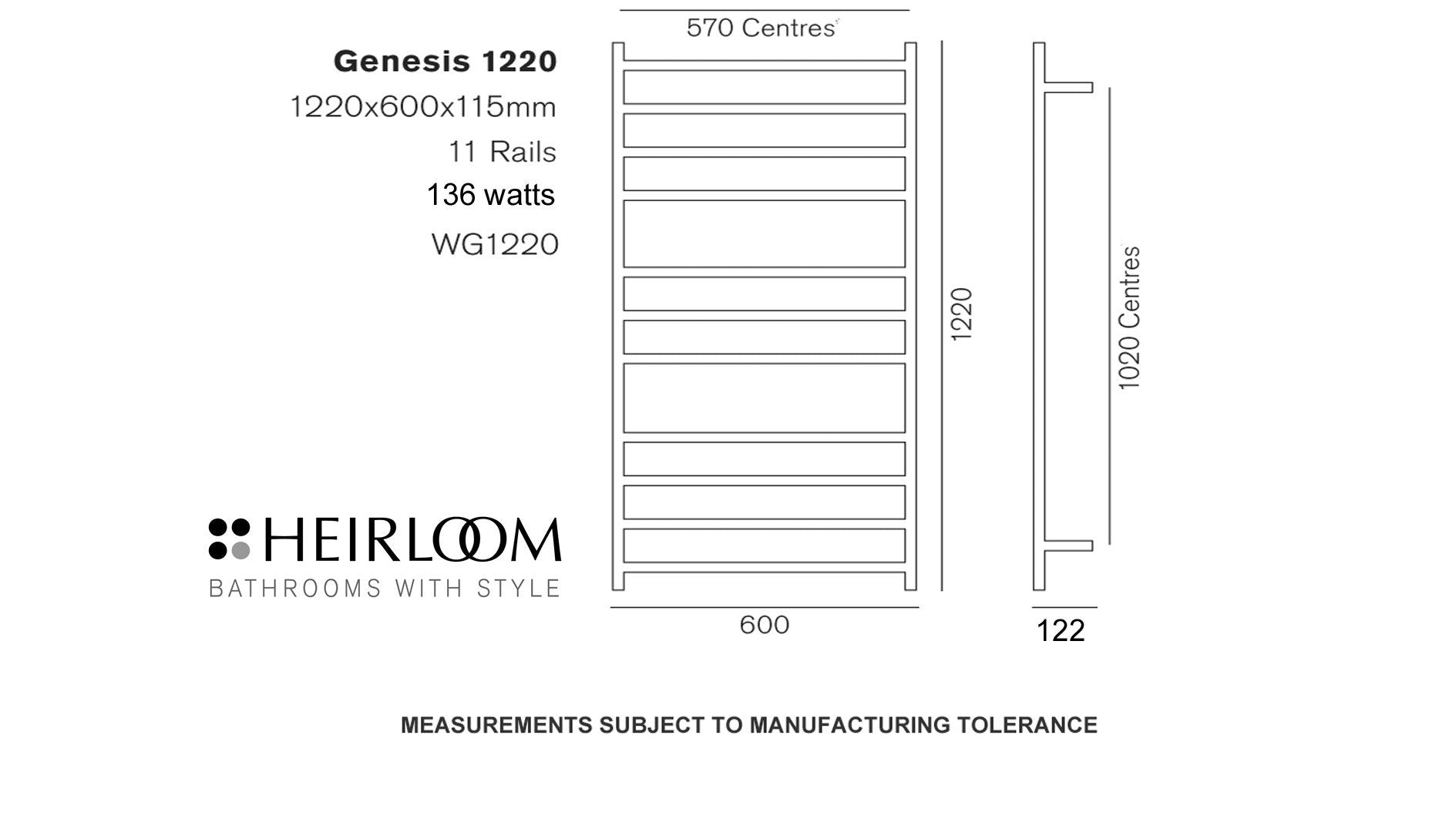 heirloom-genesis-1220-heated-towel-ladder-spec-sheet