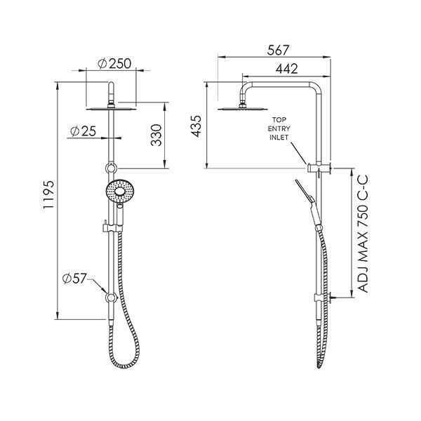 felton-halo-rain-shower-column-spec-sheet