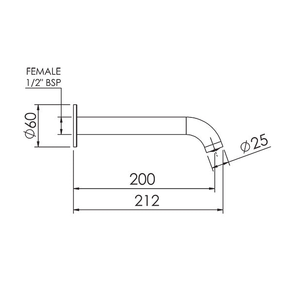 FELTON LINEA BATH SPOUT