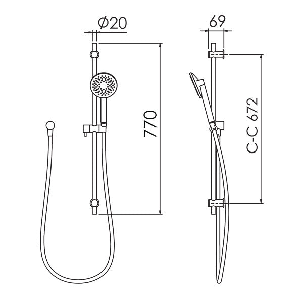 felton-linea-slide-shower-spec-sheet