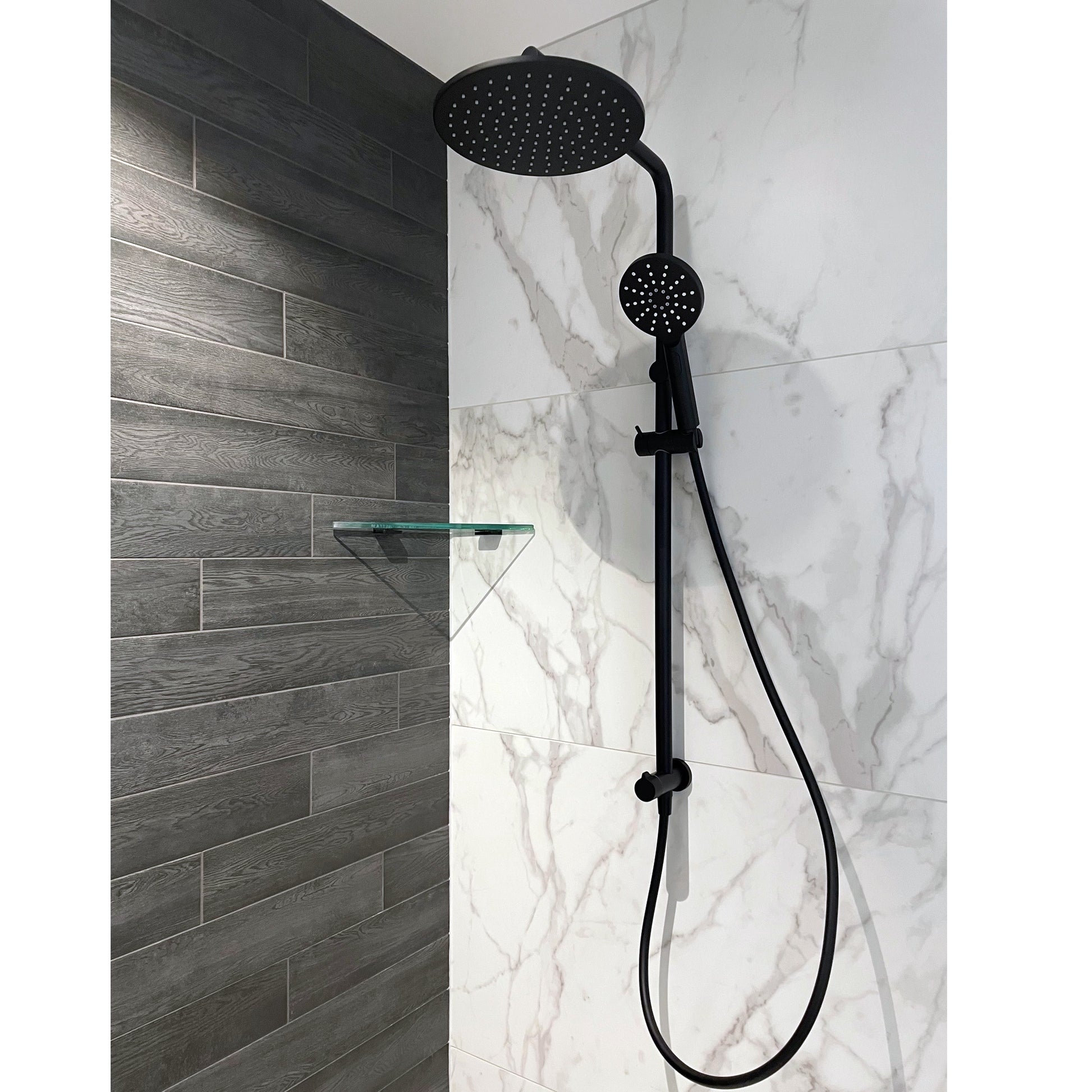 code-lamone-round-shower-column-matte-black