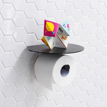 designer toilet roll holder