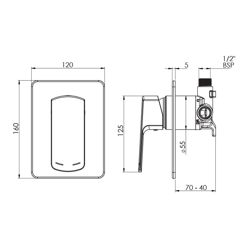 FELTON QUE FUSION PLUS SHOWER MIXER