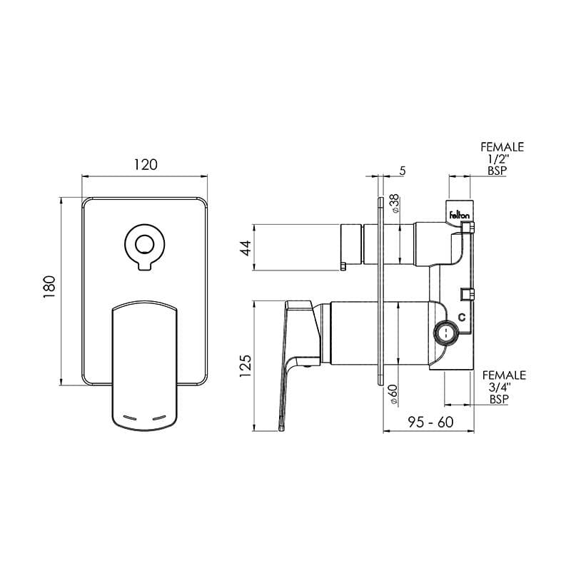 FELTON QUE VERSADISC DIVERTER MIXER