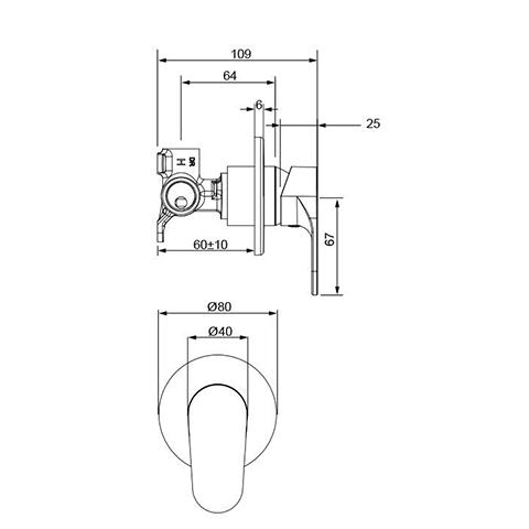 METHVEN GLIDE SHOWER MIXER SPEC