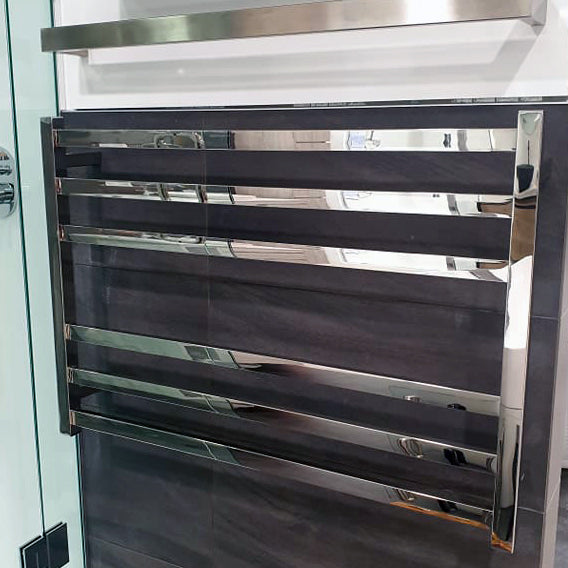 CODE SQUARE HEATED TOWEL LADDER 600X850MM - 2 COLOURS