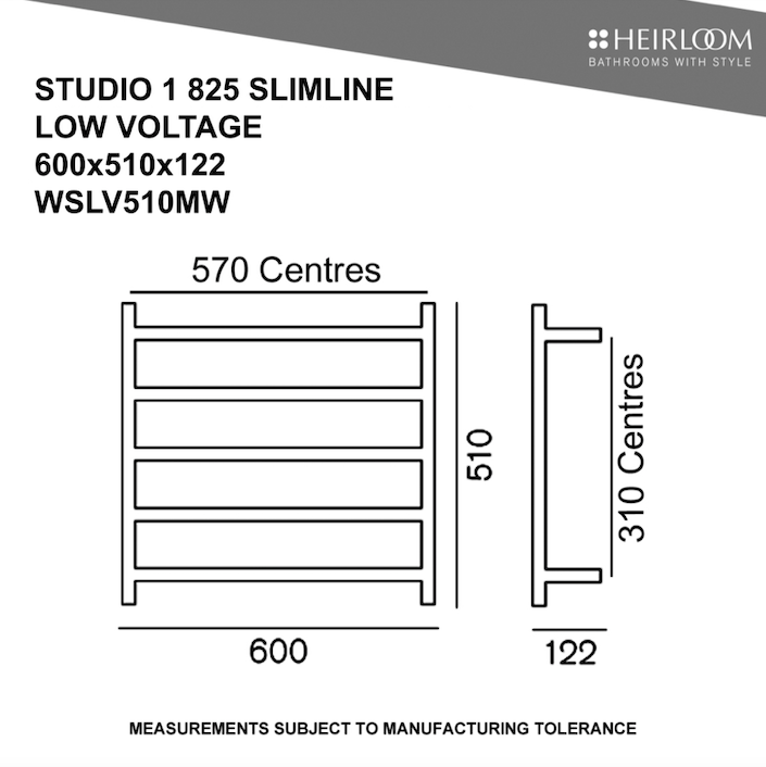 heirloom-studio-510-low-voltage-heated-towel-ladder-spec-sheet