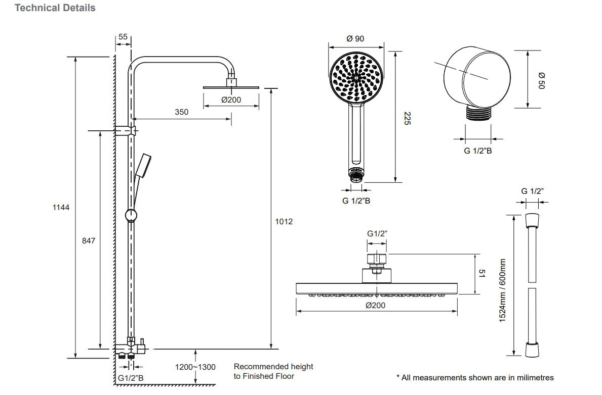 ENGLEFIELD STUDIO DUAL RAIN SHOWER ROUND