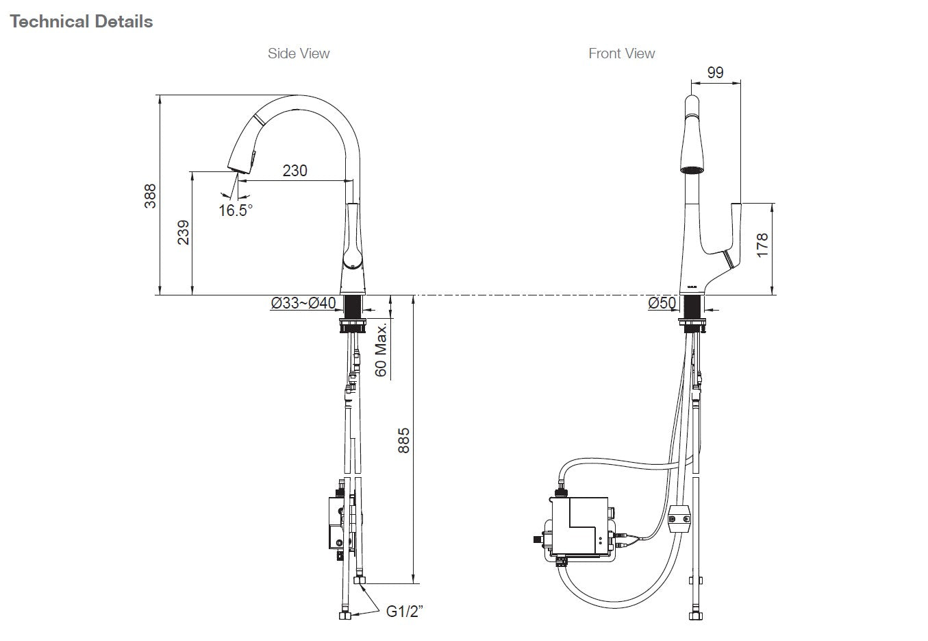 KOHLER MALLECO TOUCHLESS KITCHEN MIXER - 2 COLOURS