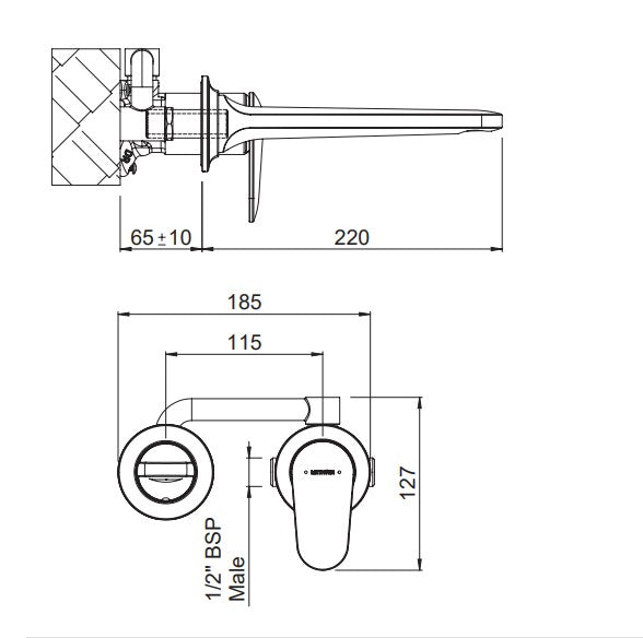 methven-aio-wall-mounted-basin-bath-mixer-spec-sheet