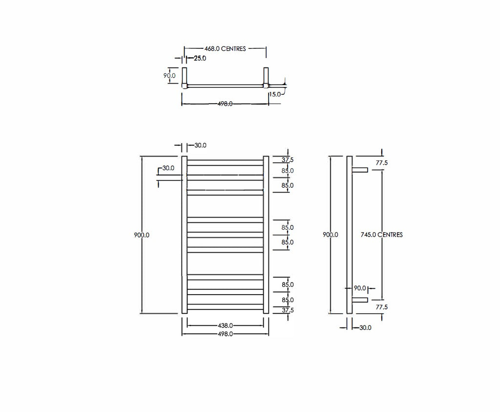 code-square-heated-towel-ladder-900-spec-sheet