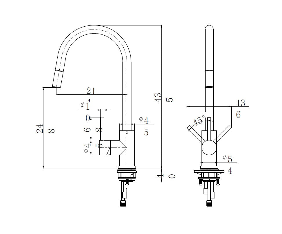 mercer-aurora-gooseneck-pullout-sink-mixer-spec-sheet