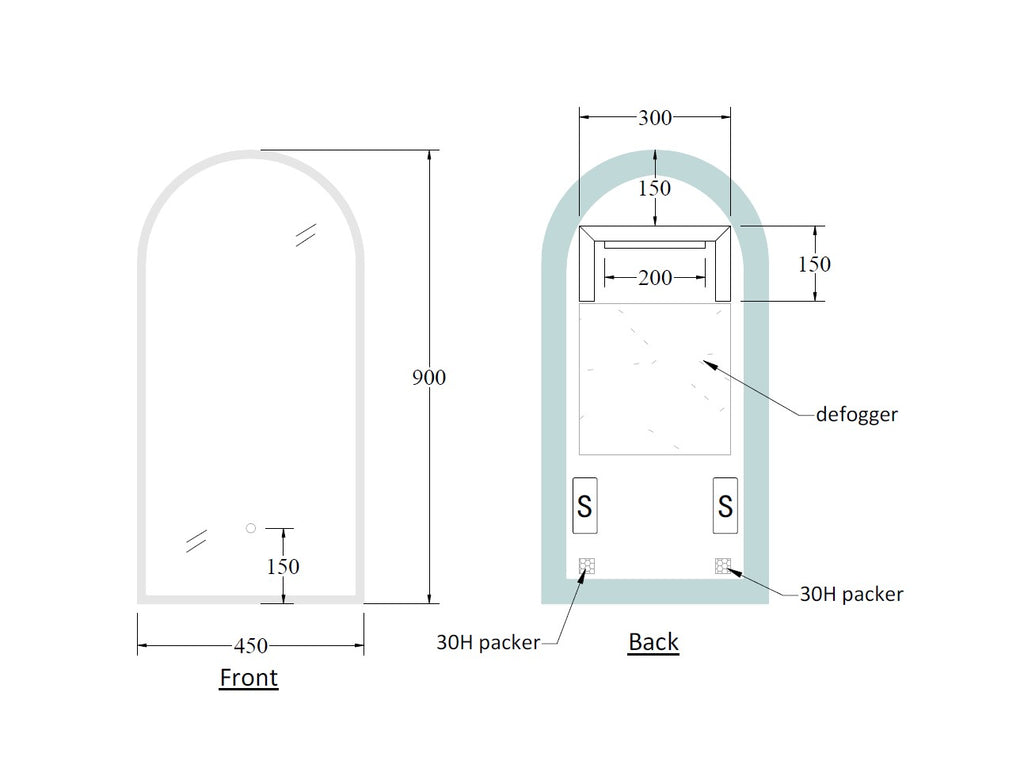 code-solace-led-mirror-450-spec-sheet