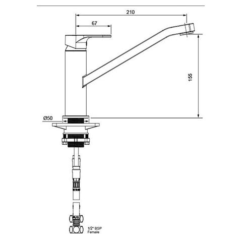 METHVEN GLIDE SINK MIXER SPEC