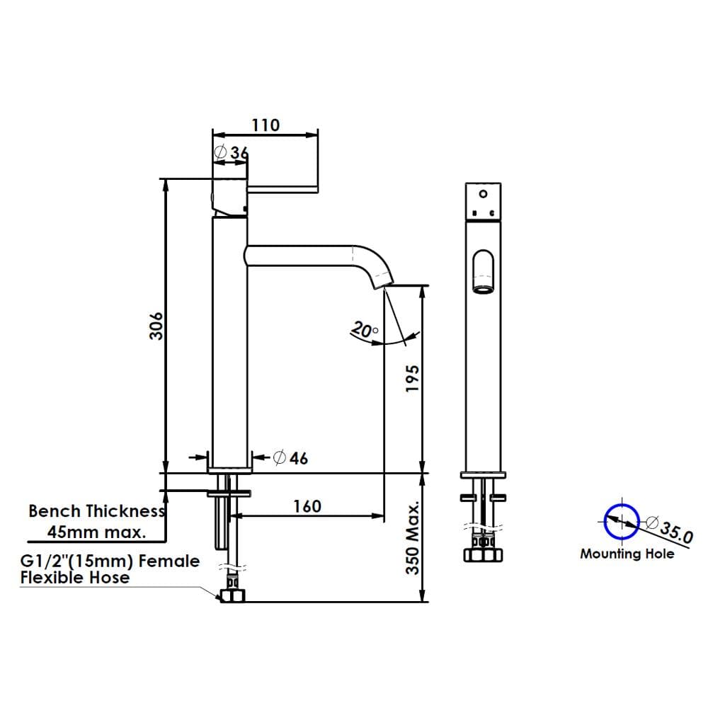 GISELE TOWER BASIN MIXER